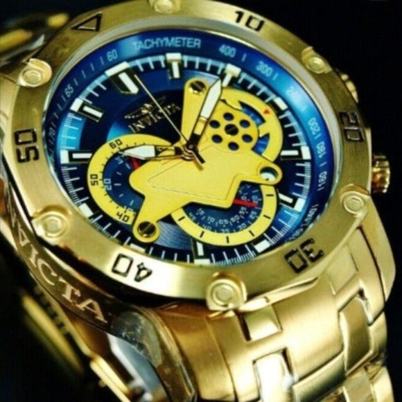 New Invicta 18K Gold 50mm Pro Diver Watch! See photos! - Picture 1 of 6